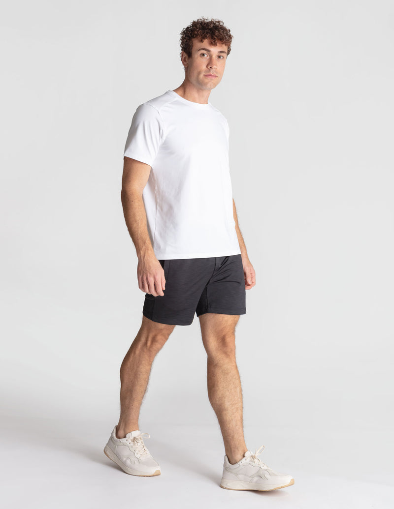 Black Label Gym Shorts - Black Heather (The Shortal Kombats)