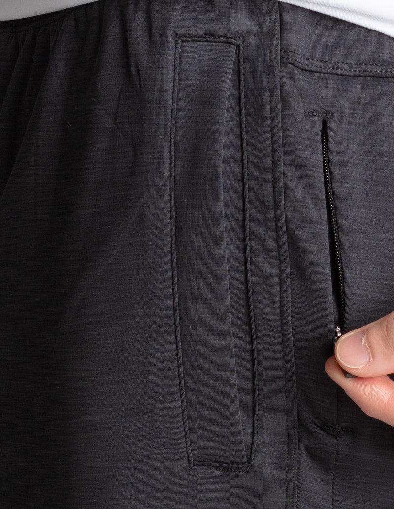 Black Label Gym Shorts - Black Heather (The Shortal Kombats)